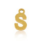 Stainless steel charm initial S Gold